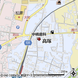 和歌山県岩出市高塚225周辺の地図