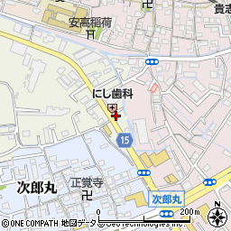 和歌山向郵便局周辺の地図
