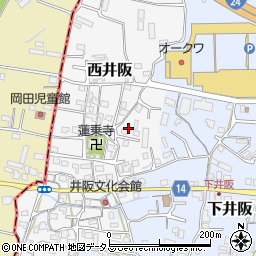 和歌山県紀の川市西井阪周辺の地図