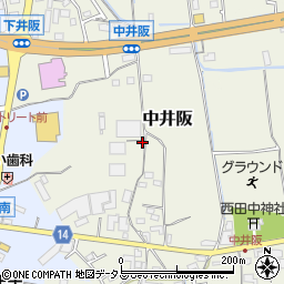 和歌山県紀の川市中井阪周辺の地図