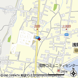 浅野郵便局周辺の地図