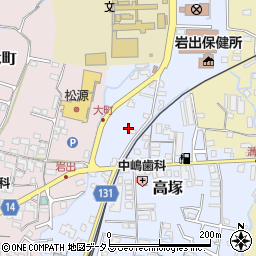 和歌山県岩出市高塚104-2周辺の地図