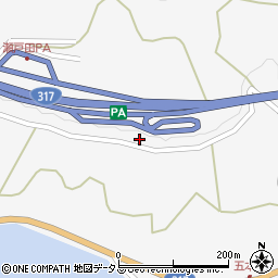 西瀬戸自動車道　瀬戸田ＰＡ下り周辺の地図