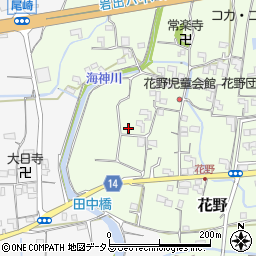 和歌山県紀の川市花野周辺の地図