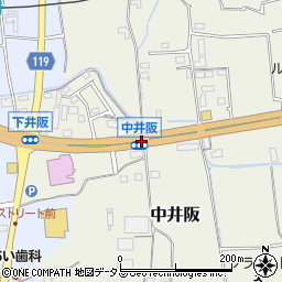 中井阪周辺の地図