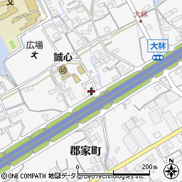 香川県丸亀市郡家町2565-2周辺の地図