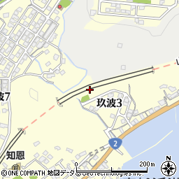 唐船浜公園周辺の地図