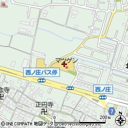 ココカラファイン西庄店周辺の地図