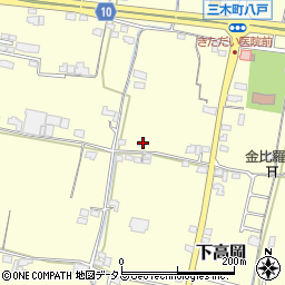 香川県木田郡三木町下高岡1524周辺の地図