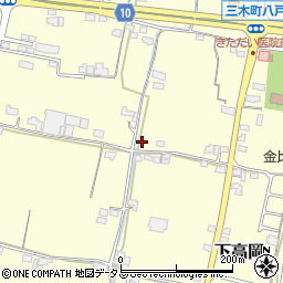 香川県木田郡三木町下高岡1522周辺の地図
