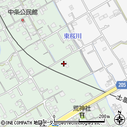 エホバの証人の丸亀市土器会衆王国会館周辺の地図