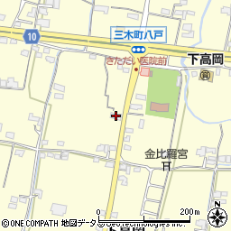 香川県木田郡三木町下高岡1512周辺の地図