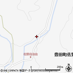 山口県下関市豊田町大字佐野348周辺の地図