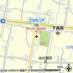 香川県木田郡三木町下高岡1464周辺の地図