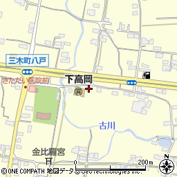 香川県木田郡三木町下高岡1140周辺の地図