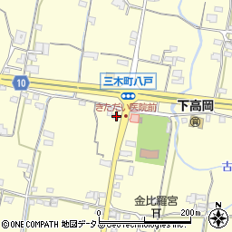 香川県木田郡三木町下高岡1468周辺の地図