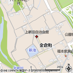 上新田自治会館周辺の地図