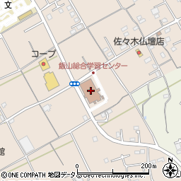 丸亀市役所　市民生活部生涯学習課飯山図書館周辺の地図