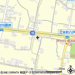 香川県木田郡三木町下高岡1496周辺の地図
