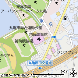 丸亀市役所　市民生活部スポーツ推進課周辺の地図