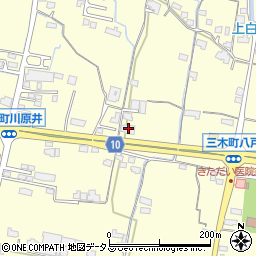 香川県木田郡三木町下高岡1366周辺の地図