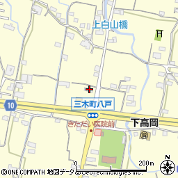 香川県木田郡三木町下高岡1385周辺の地図