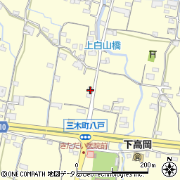 香川県木田郡三木町下高岡1195周辺の地図