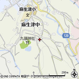 和歌山県紀の川市麻生津中20周辺の地図