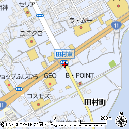 田村東周辺の地図