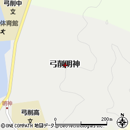 愛媛県越智郡上島町弓削明神周辺の地図
