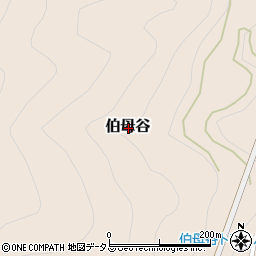 奈良県吉野郡川上村伯母谷周辺の地図