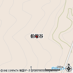 奈良県川上村（吉野郡）伯母谷周辺の地図