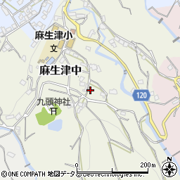 和歌山県紀の川市麻生津中38周辺の地図