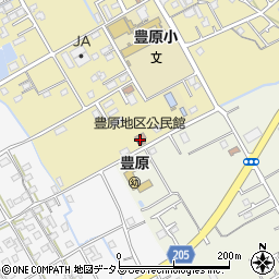 豊原公民館周辺の地図