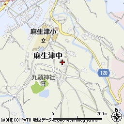 和歌山県紀の川市麻生津中37周辺の地図