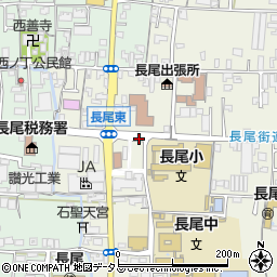 長尾学校前周辺の地図