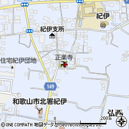 正楽寺周辺の地図