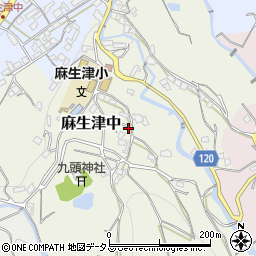 和歌山県紀の川市麻生津中35周辺の地図