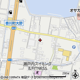 高松市香川町大野東部文化センター周辺の地図