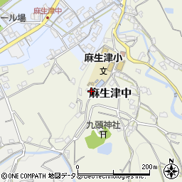 和歌山県紀の川市麻生津中16周辺の地図