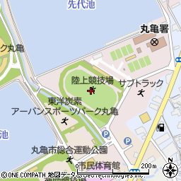 丸亀市総合運動公園陸上競技場周辺の地図