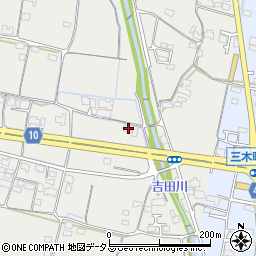 香川県木田郡三木町田中976周辺の地図