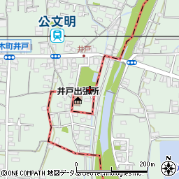 三木町役場　井戸教育集会所周辺の地図