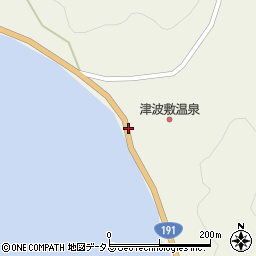 津波敷周辺の地図