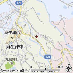 和歌山県紀の川市麻生津中127周辺の地図