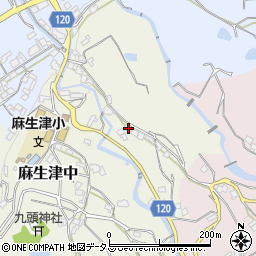 和歌山県紀の川市麻生津中126周辺の地図