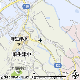 和歌山県紀の川市麻生津中54周辺の地図
