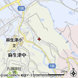 和歌山県紀の川市麻生津中74周辺の地図