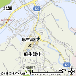 和歌山県紀の川市麻生津中58周辺の地図