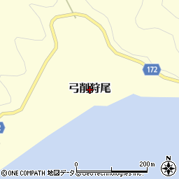 愛媛県上島町（越智郡）弓削狩尾周辺の地図